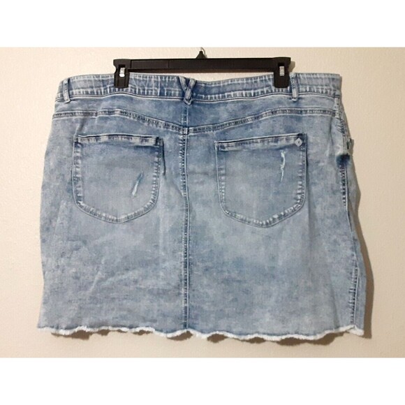 DEMOCRACY | Plus Ab Solution Skirt With Frayed Hem Various Size 24 W - Picture 9 of 11